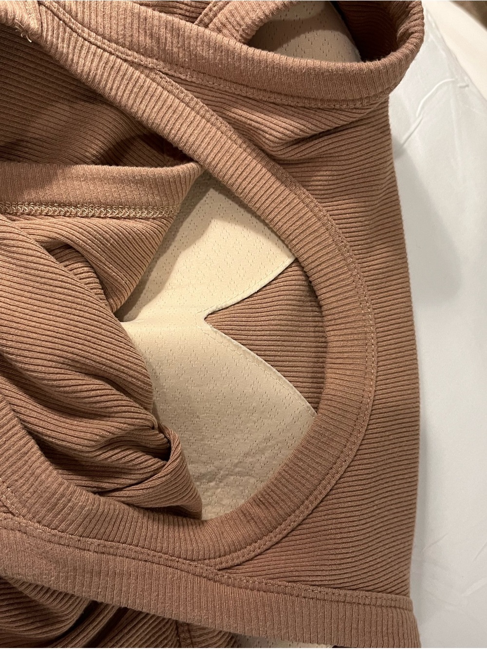 Everyday Ribbed Tank Top - Brown - Picture 4 of 4